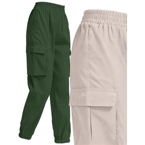 2 Piece Elastic Waist Cargo Pants - Picture 9 of 16